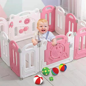 First Step Baby PlayPen OTP-003 Pink & White