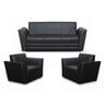 Design Plus PVC Sofa Set 5 Seater (3+1+1) SPR03 Black
