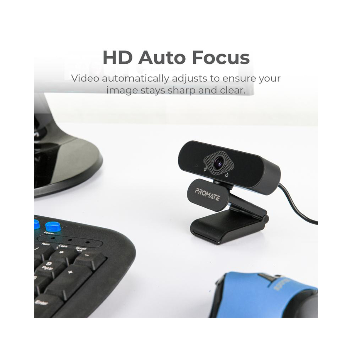 Promate Auto Focus Full-HD Pro WebCam with Built-In Mic PROCAM-2
