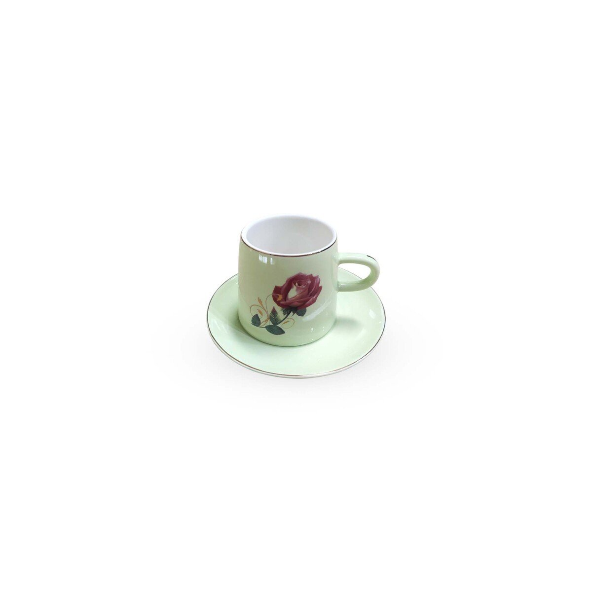 Pearl Noire Cup & Saucer 12pcs TC103-2 200c Assorted Colors/Designs