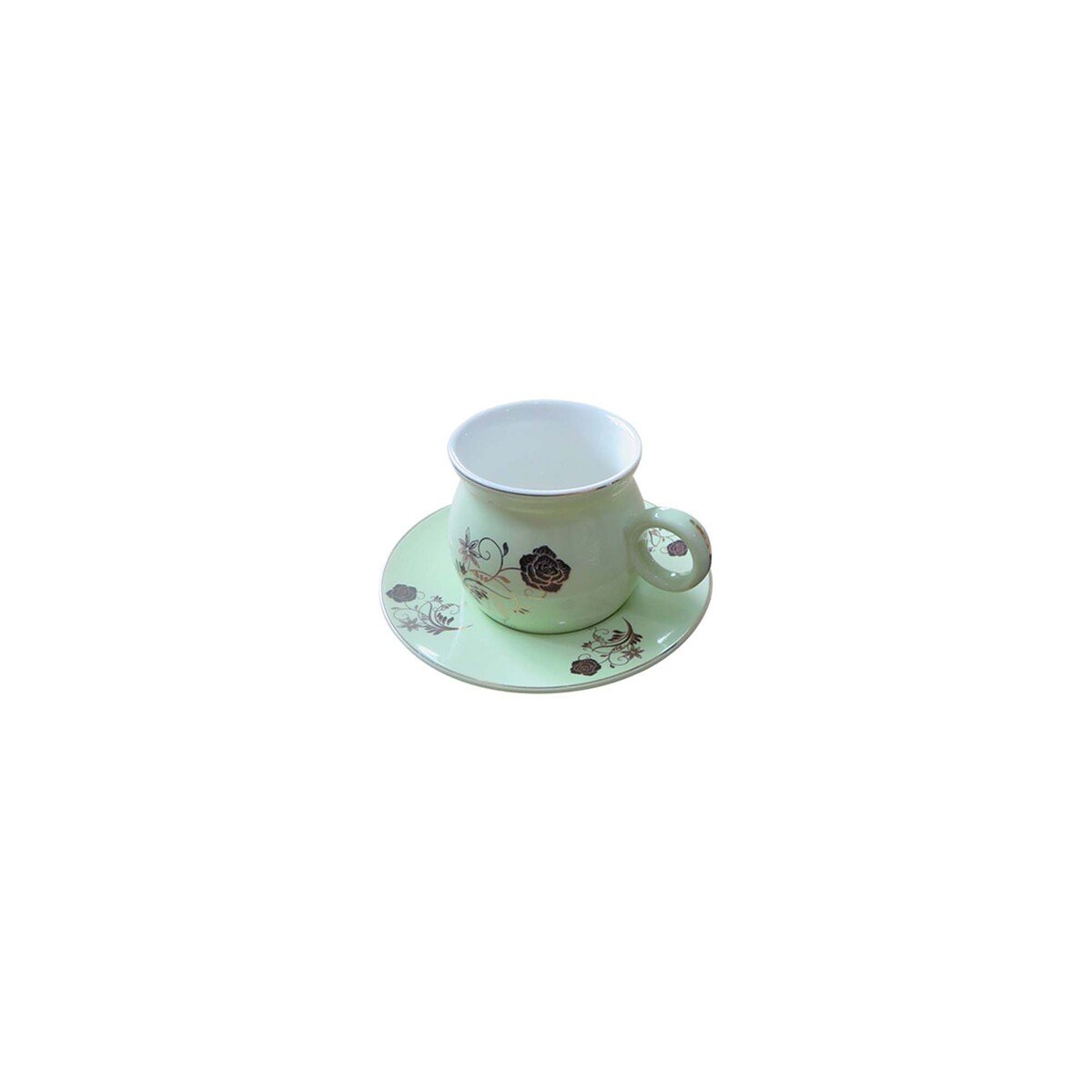 Pearl Noire Cup & Saucer 12pcs TC104-2 200c Assorted Colors/Designs