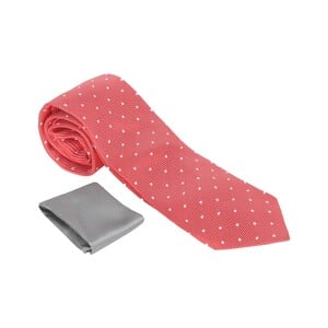 Cortigiani Men's Silk Neck Tie With Hanky Gift Set NHS-02 150X7 CM