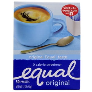 Equal Original Zero Calorie Sweetener Packets 50's
