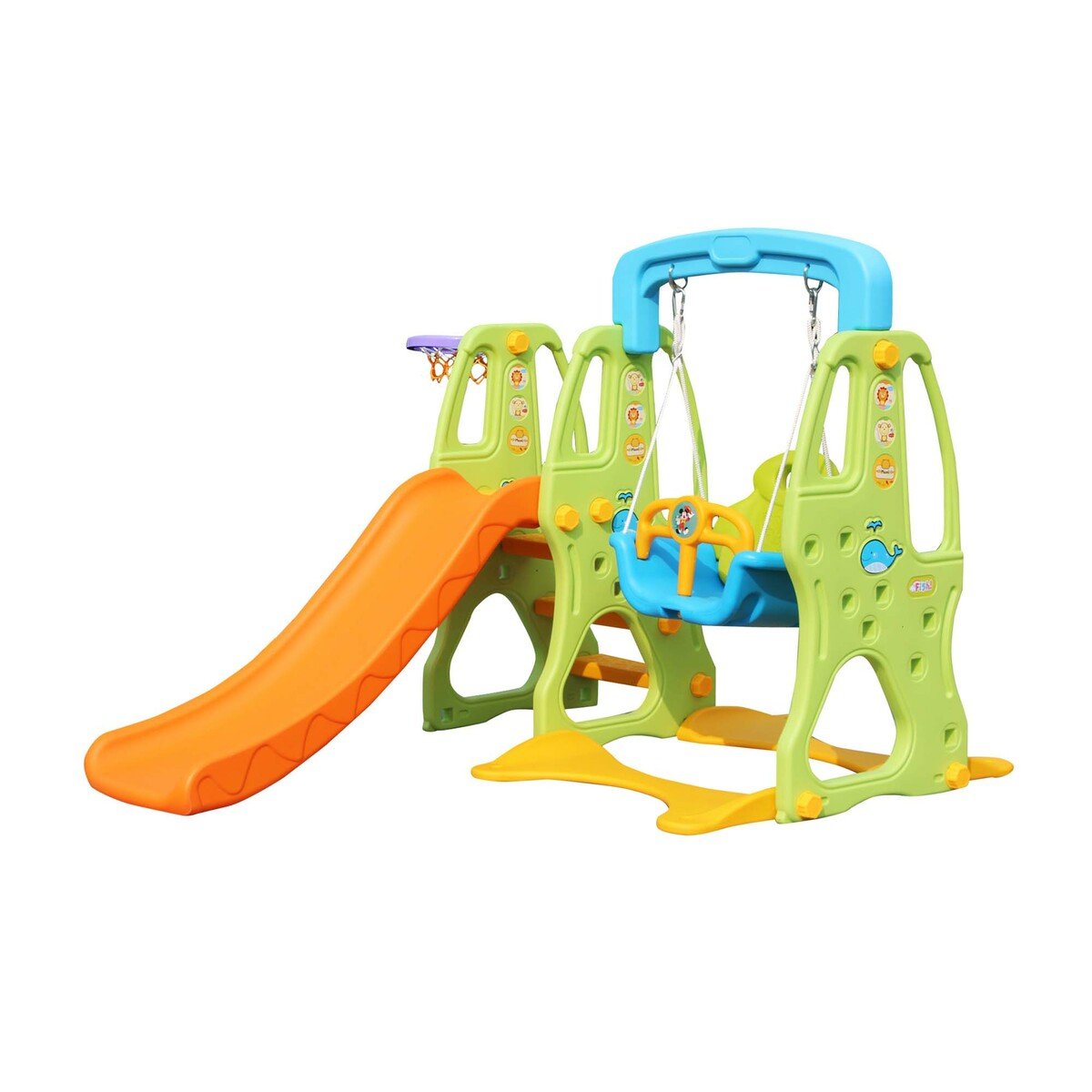 Little Angel Kids Toys Slide and Swing L-DC03-GREEN