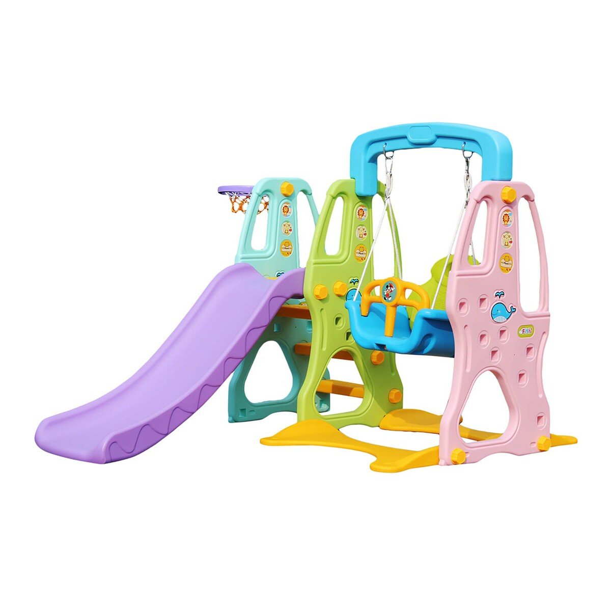Little Angel Kids Toys Slide and Swing L-DC03-COLORFUL