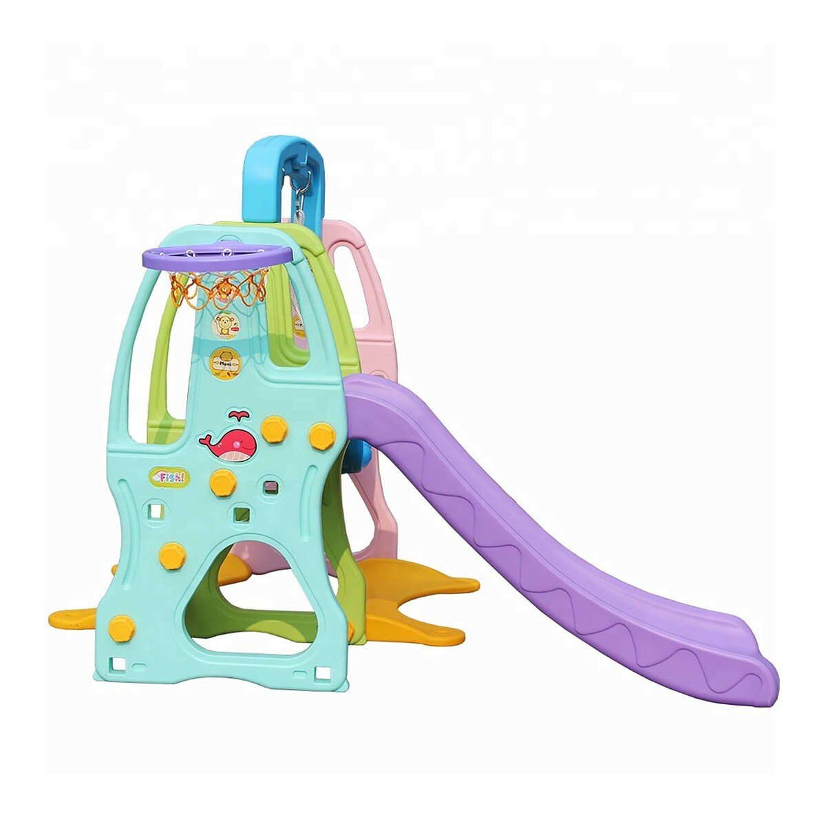 Little Angel Kids Toys Slide and Swing L-DC03-COLORFUL