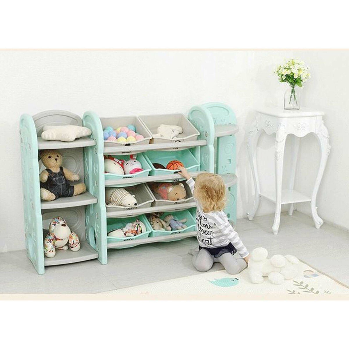 Little Angel Kids Toys Storage Multipurpose Rack L-SNJ06-GREEN