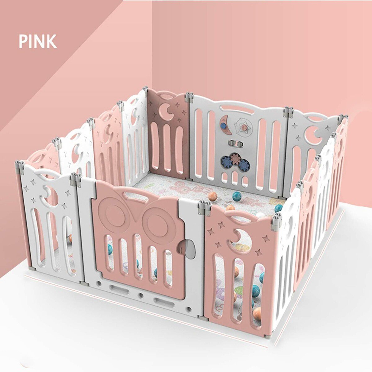 Little Angel Kids Play Yard Foldable Indoor and Outdoor L-ZDWL04-PINK