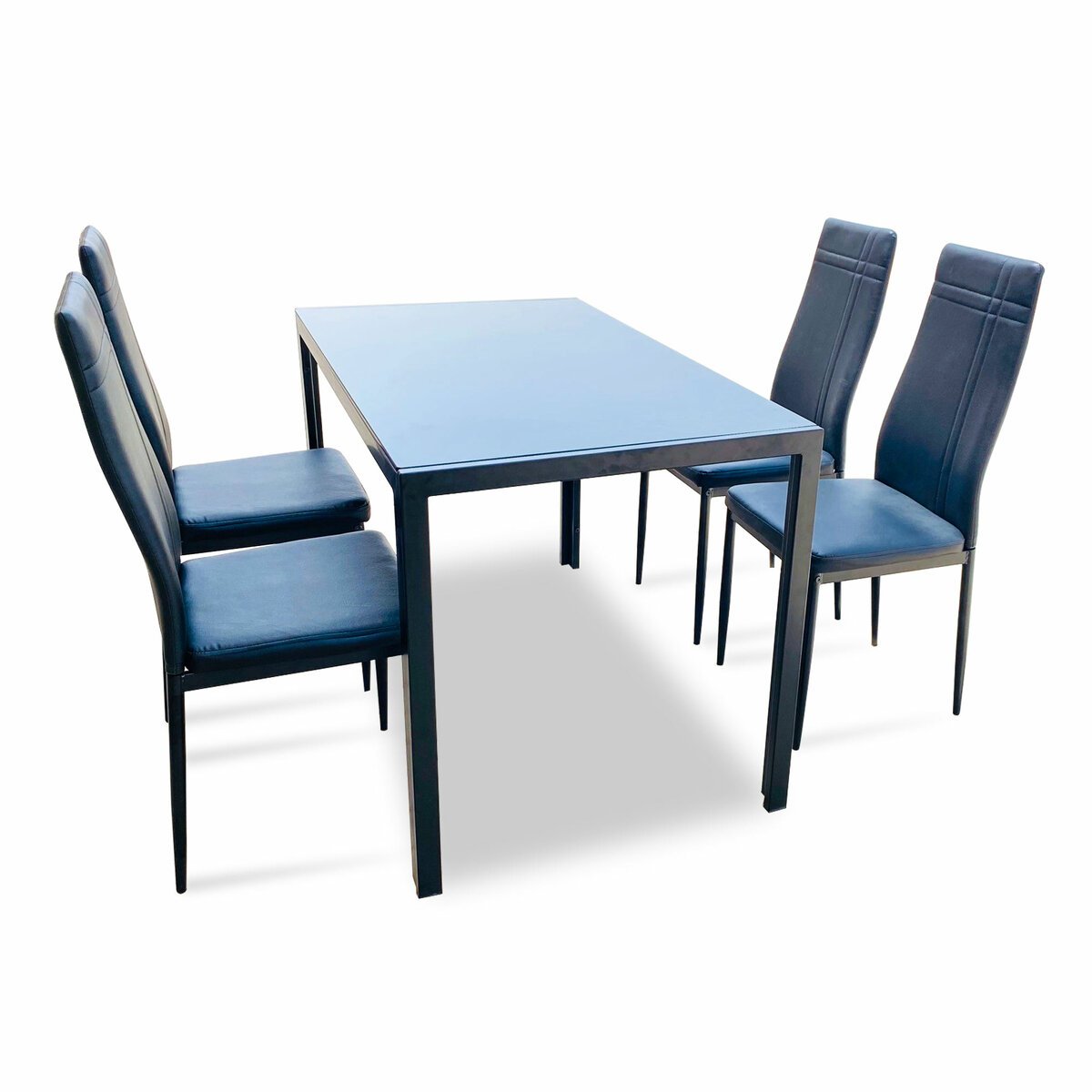 Maple Leaf Glass-DinigTable With 4 Chairs DA-258E
