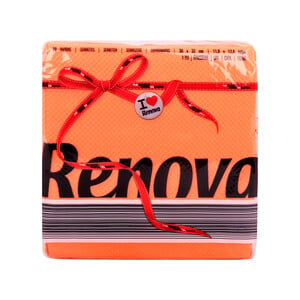 Renova Napkins Orange 1ply Size 30 x 32cm 70 Sheets
