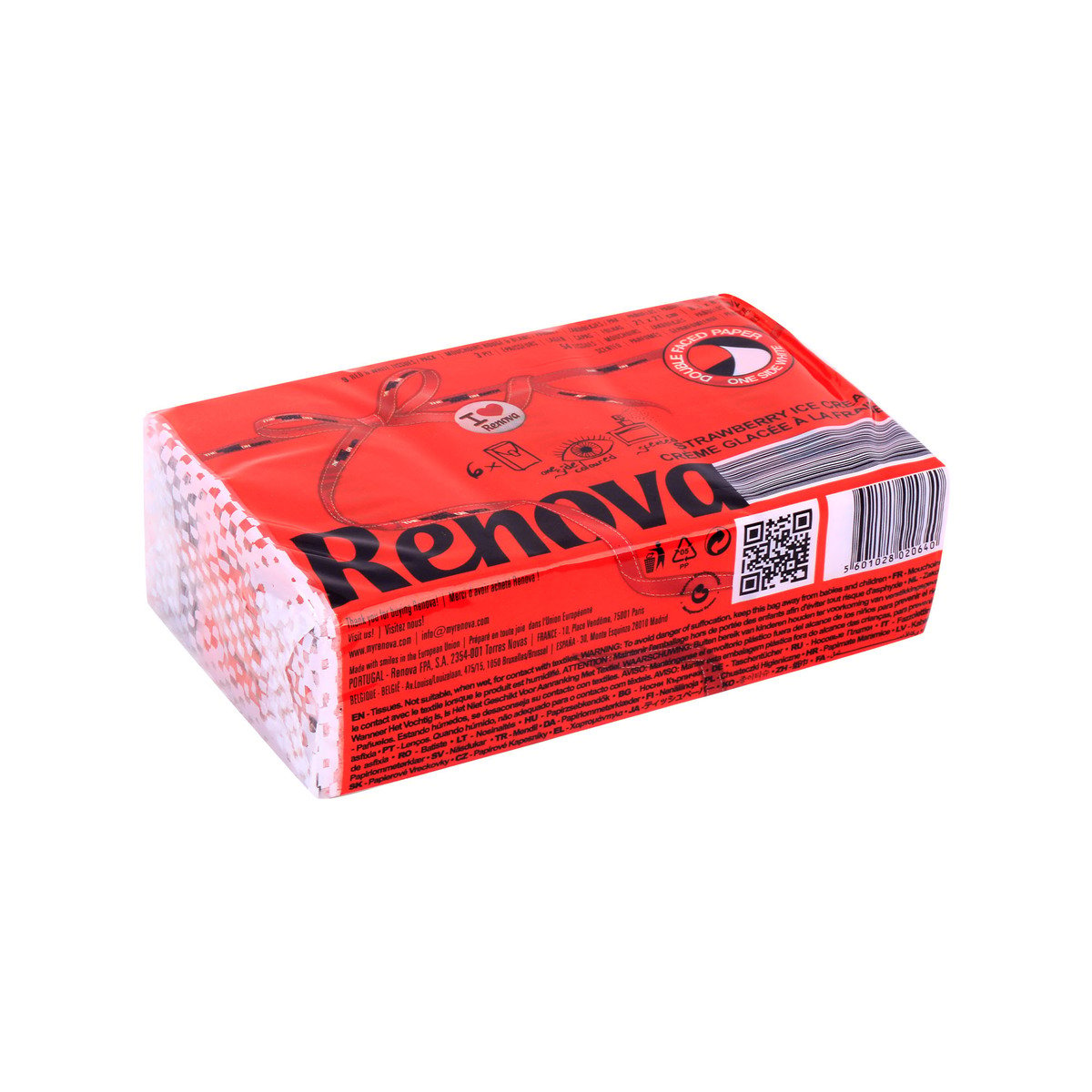 Renova Red Pocket Tissue 3ply Size 21 x 21cm 6 x 9 Sheets