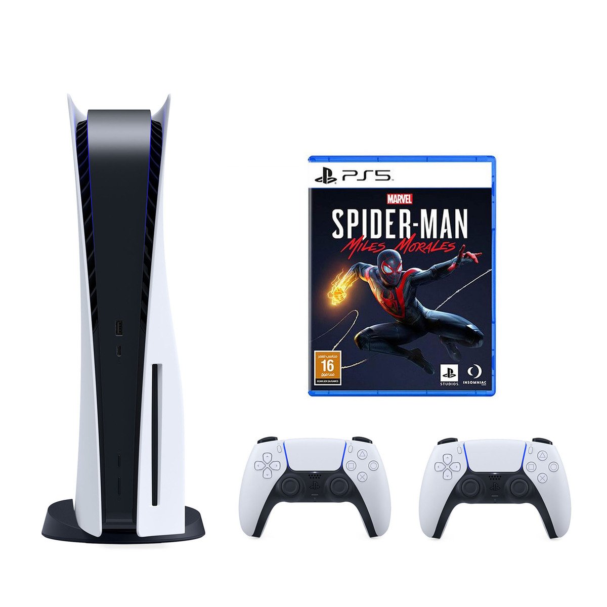 Sony PlayStation 5 Console + Sony PlayStation 5 DualSense Wireless Controller + Sony PS5 Marvels Spiderman Miles (Bundle Pack)
