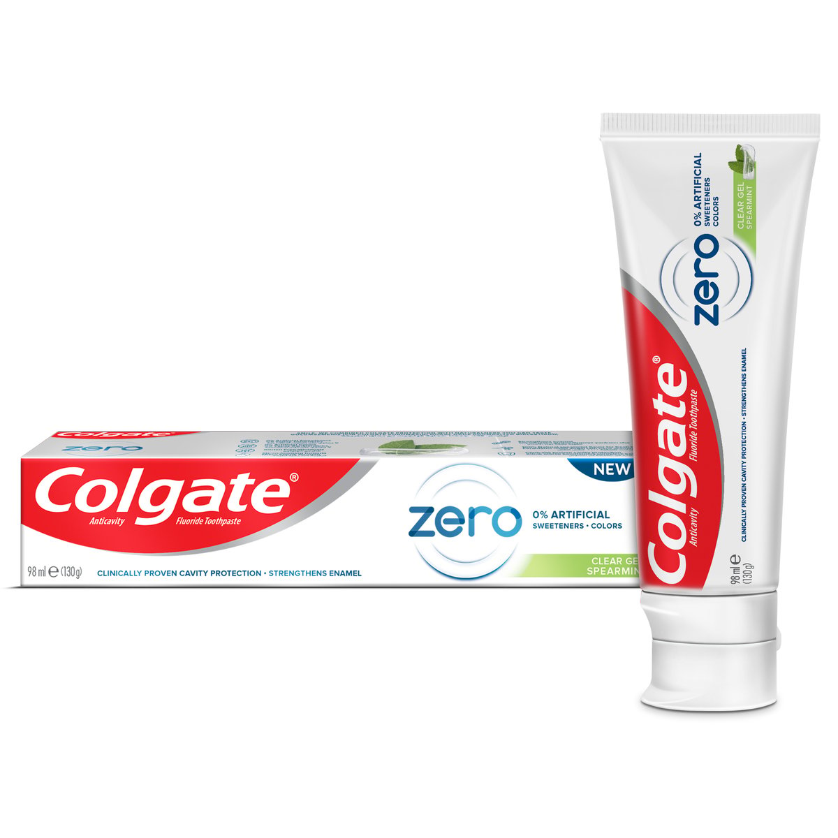Colgate Zero % Artificial Colours and Sweeteners Spearmint Clear Gel Toothpaste 98 ml