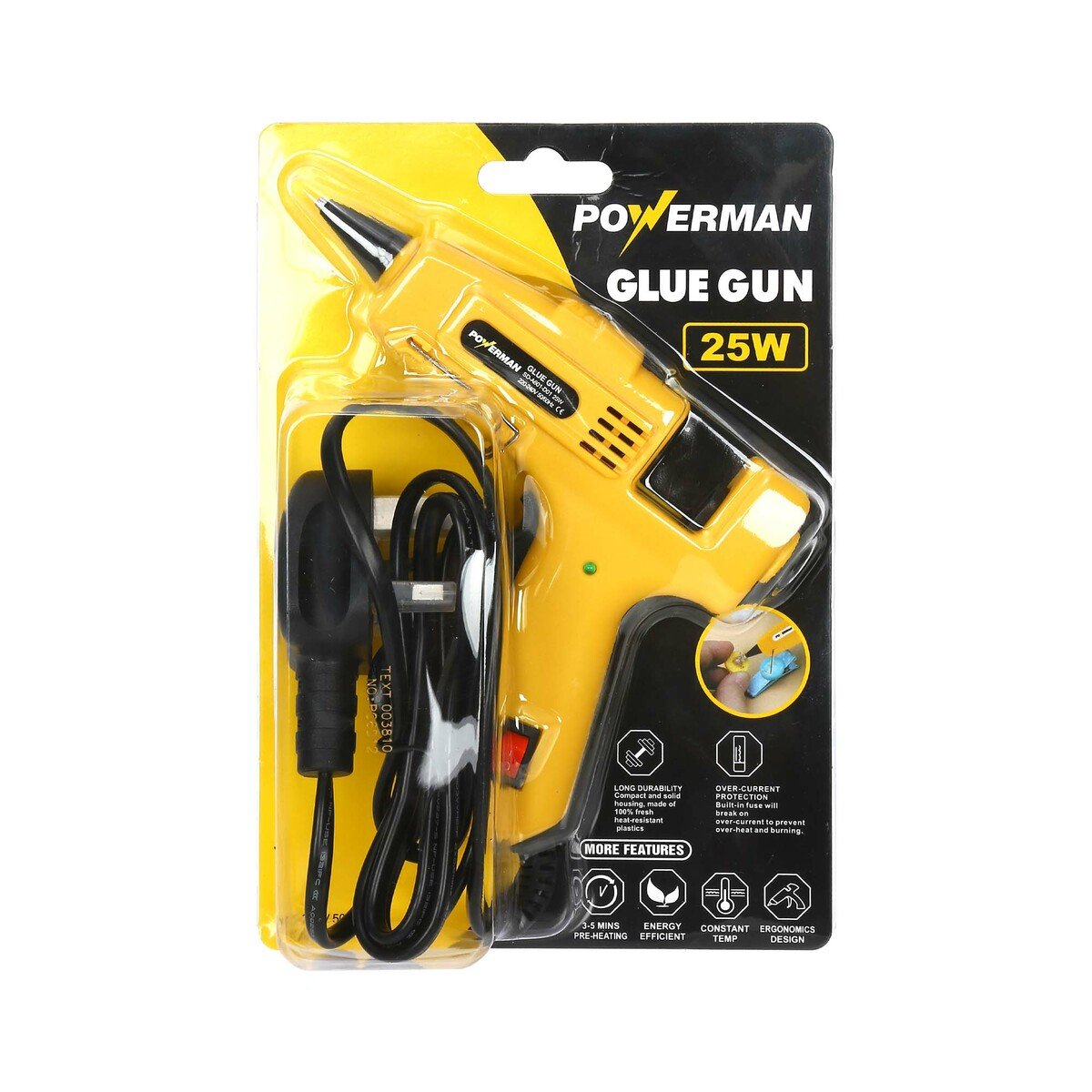 اشتري قم بشراء Powerman Glue Gun Hot Melt SD-A601 25Watt Online at Best Price من الموقع - من لولو هايبر ماركت Fixing & Accessories في الامارات
