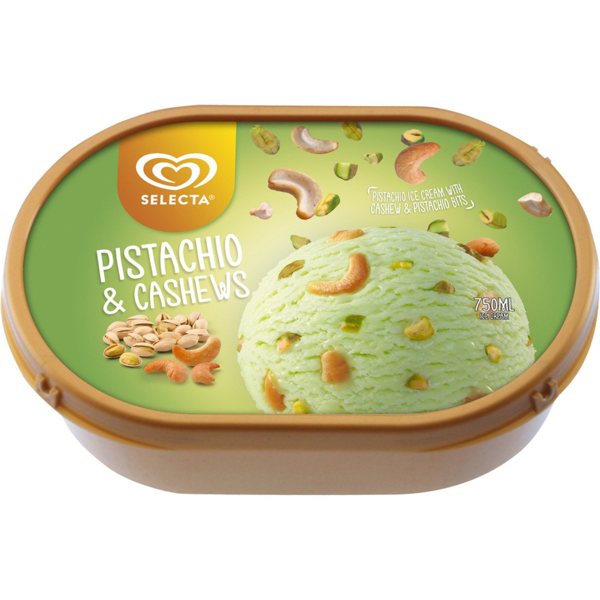 Buy Selecta Ice Cream Pistachio & Cashews 750 ml Online at Best Price | Ice Cream Impulse | Lulu UAE in UAE