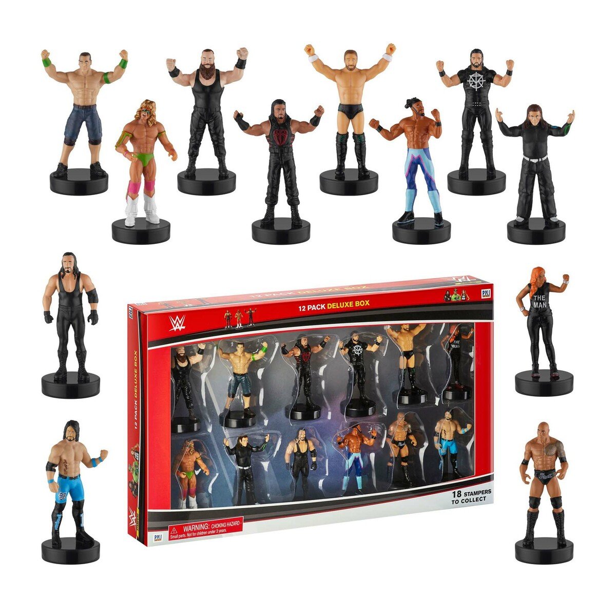 WWE Figure 12 PC Pack Deluxe Box  Black/Red Combo