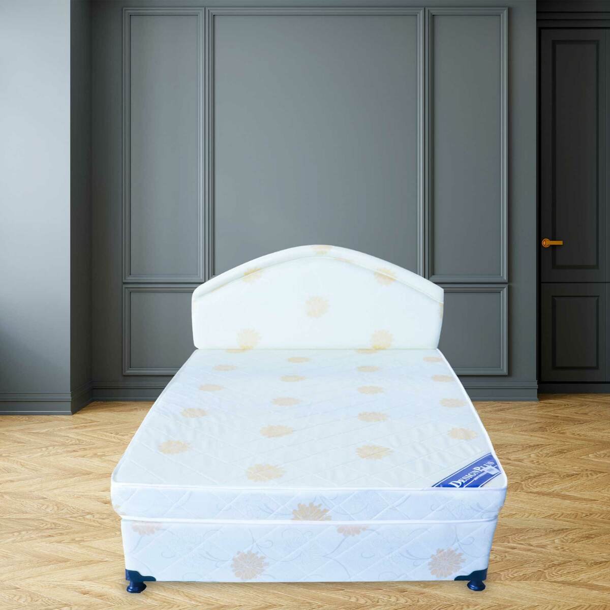 Controversieel accent ademen Design Plus Divan Base With Medicated Mattress 190x120 (Headboard with  Base) Online at Best Price | Bed Room Set | Lulu Oman