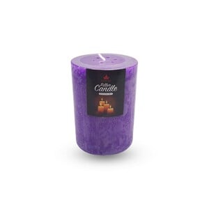 Maple Leaf Pillar Candle P401 3x4inch Violet