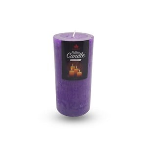 Maple Leaf Pillar Candle P601 3x6inch Violet