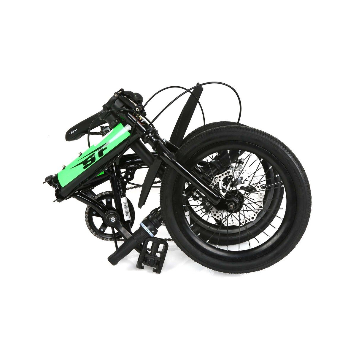Skid Fusion Folding Bicycle 16" Green Black GB