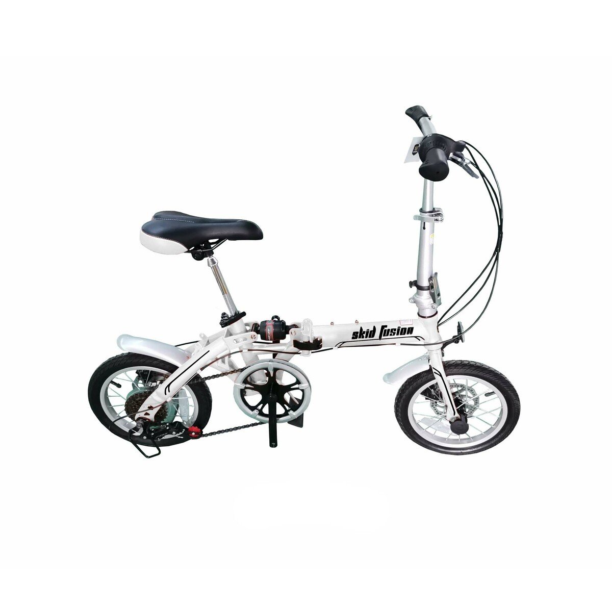 Skid Fusion Foldable Bicycle 14in White FS144W