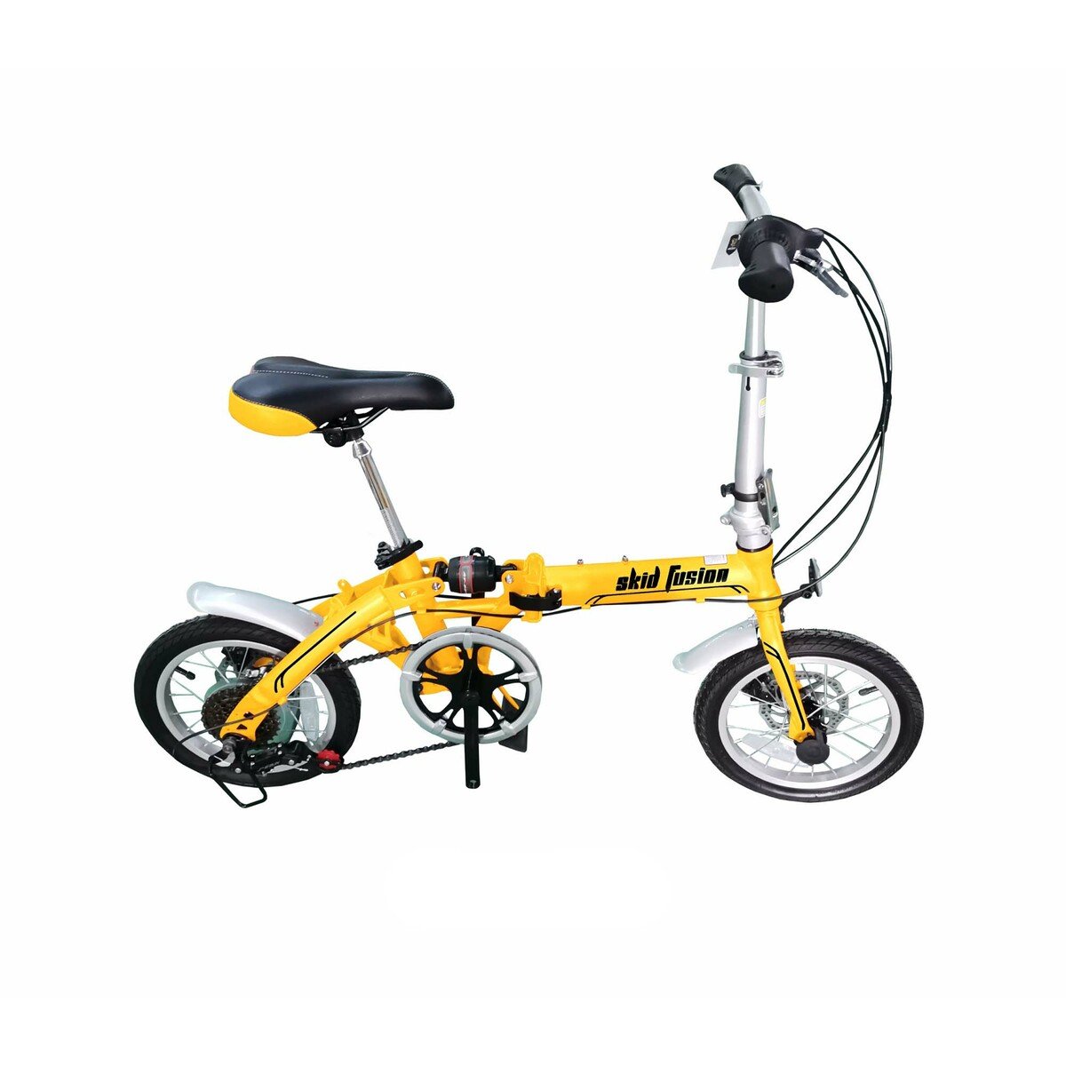 Skid Fusion Foldable Bicycle 14in Yellow FS144Y