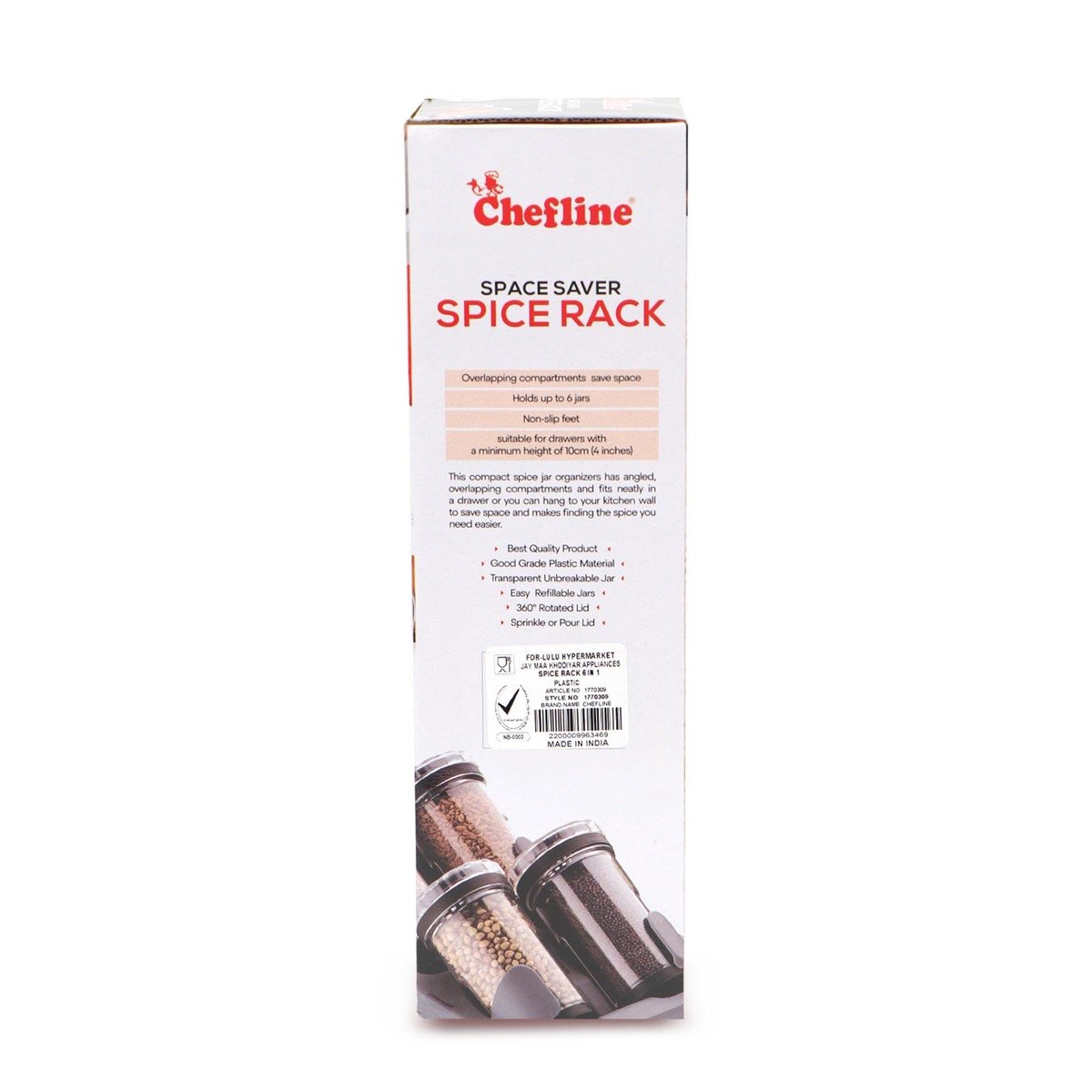 Chefline Spice Rack 6in1 IND