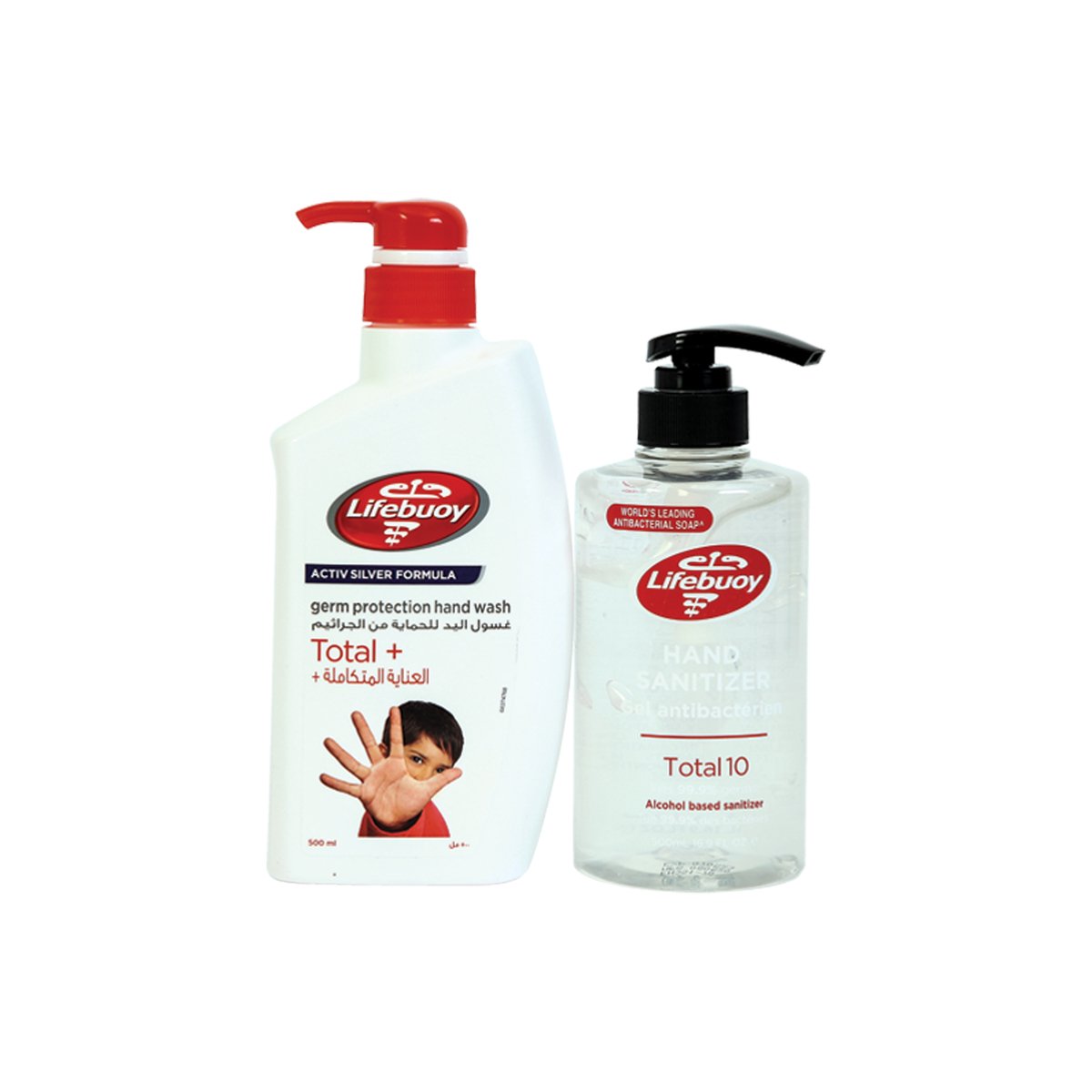 Lifebuoy Total 10 Germ Protection Hand Wash 500ml + Sanitizer 500ml