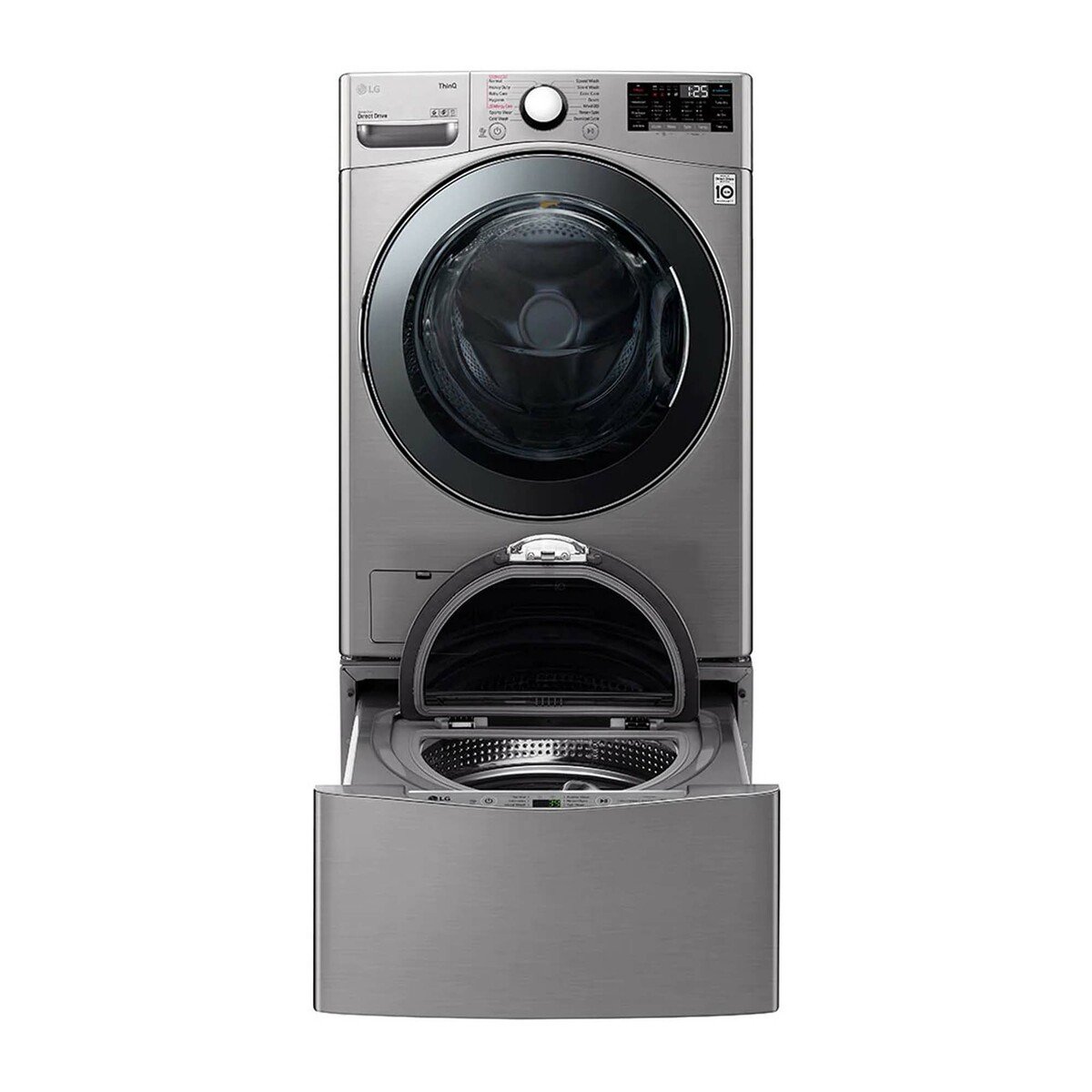 LG TWIN Washer & Dryer F18L2CRV2T2 / F70E1UDNK12 21.5/10KG, 6 Motion Direct Drive, TurboWash360, Steam™, ThinQ