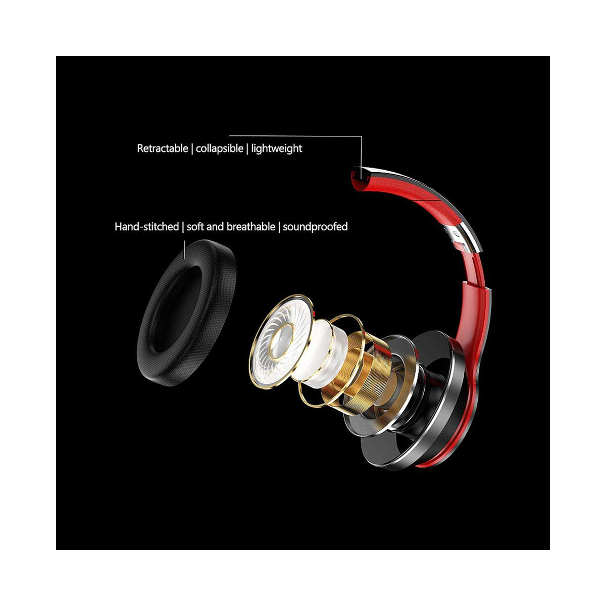 Lenovo HD200 Bluetooth Headphone Red