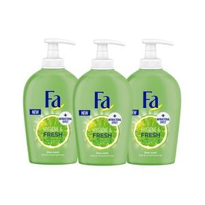 Fa Hand Wash Lime Scent Fresh & Caring Liquid Soap  3 x 250ml
