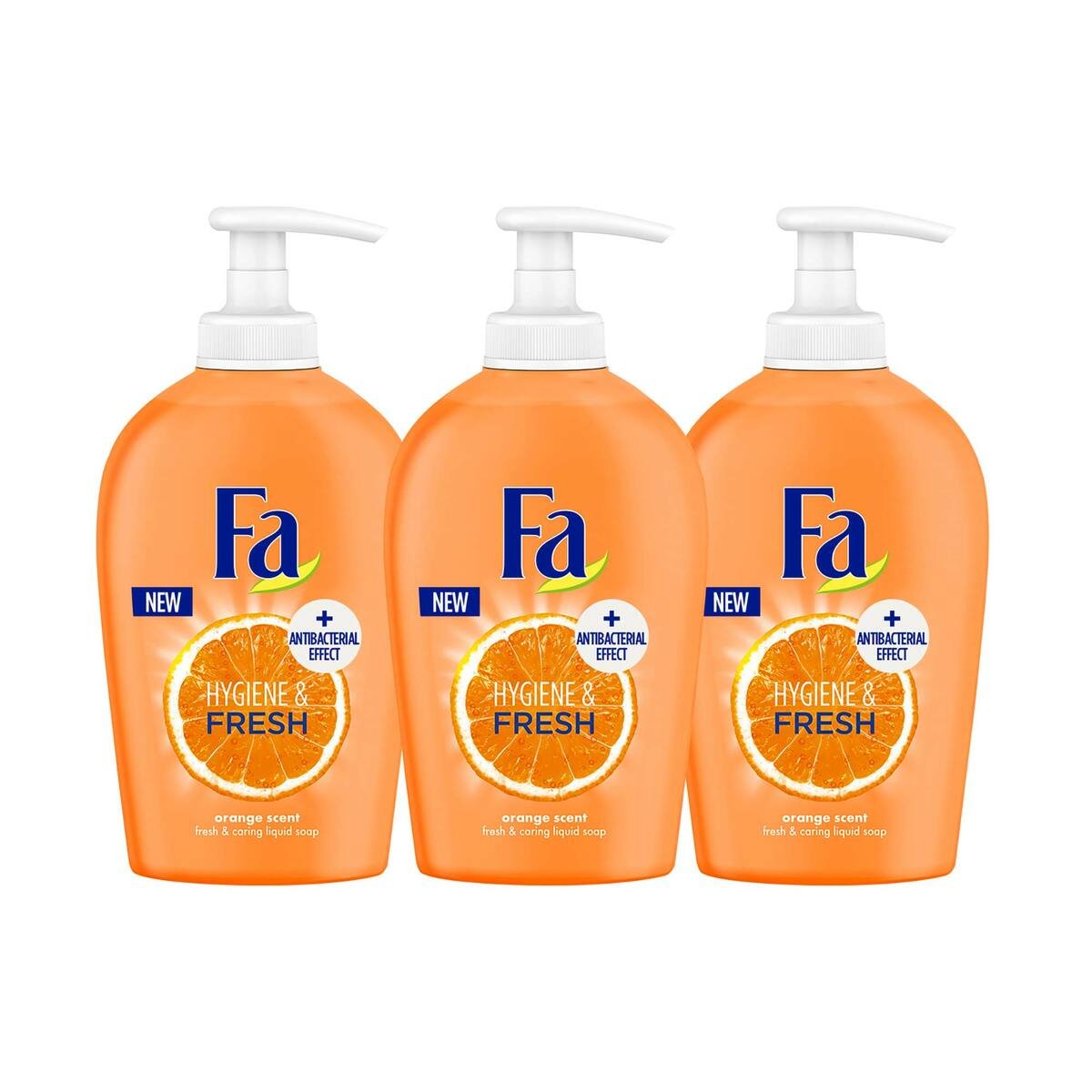 Fa Hand Wash Orange Scent Fresh & Caring Liquid Soap 3 x 250 ml