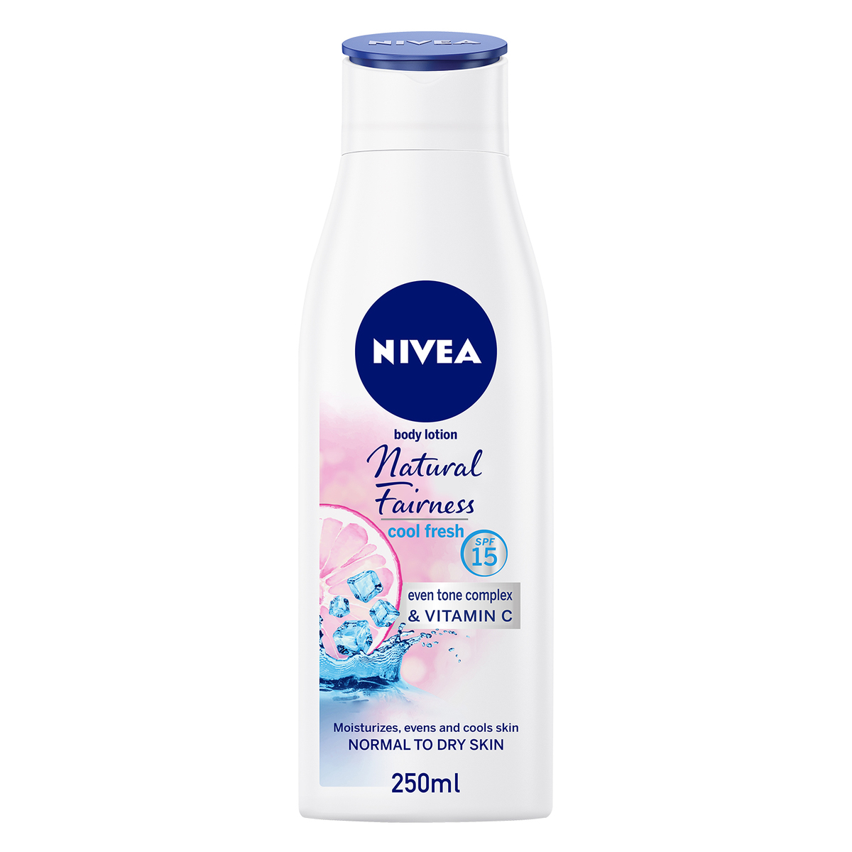 Nivea Body Lotion Natural Fairness Cool Fresh Vitamin C Normal to Dry Skin 250 ml