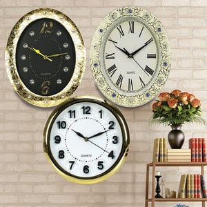 Mapile Leaf Wall Clock NES-2310 31cm Assorted Per pc