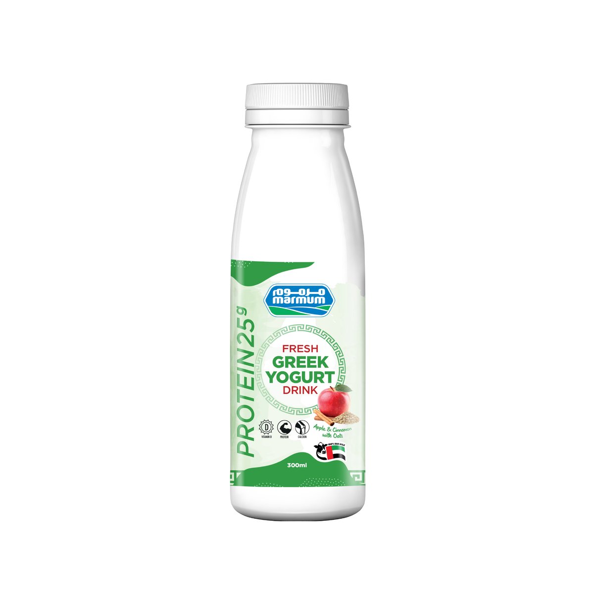 Marmum Fresh Greek Yogurt Drink Apple & Cinnamon With Oats 300 ml