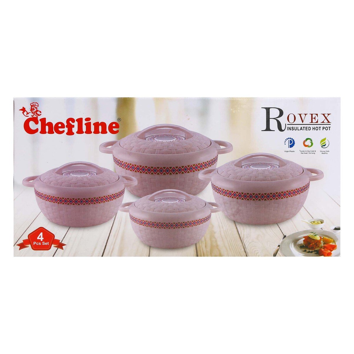 Chefline Hot Pot Plastic ROVEX 8162430W 4pcs