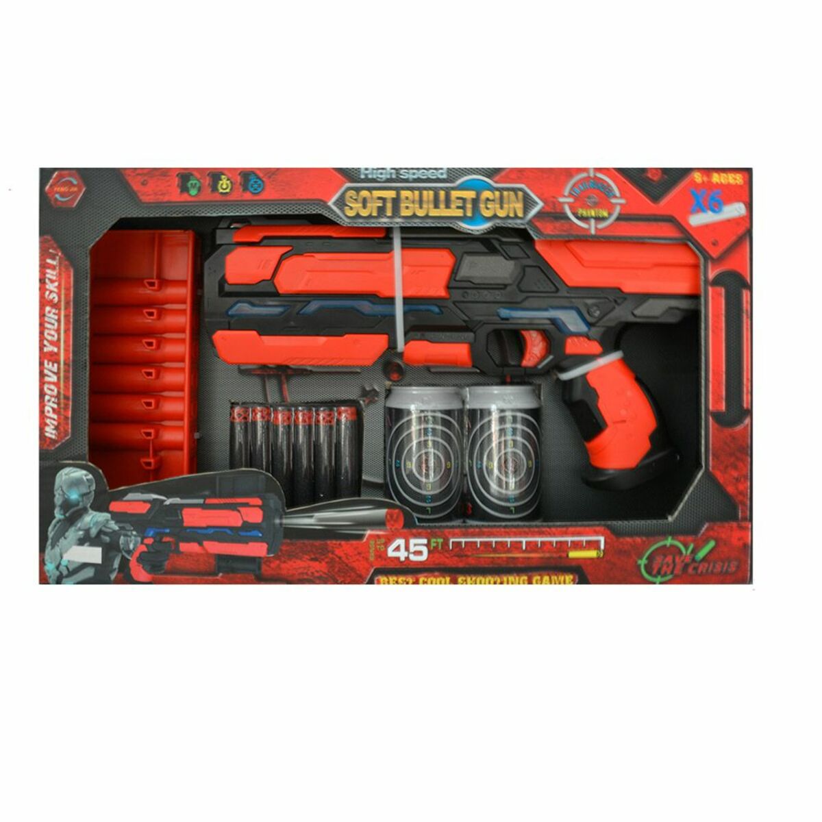 Feng Jia Children's Toy Soft Bullet Gun Set FJ883