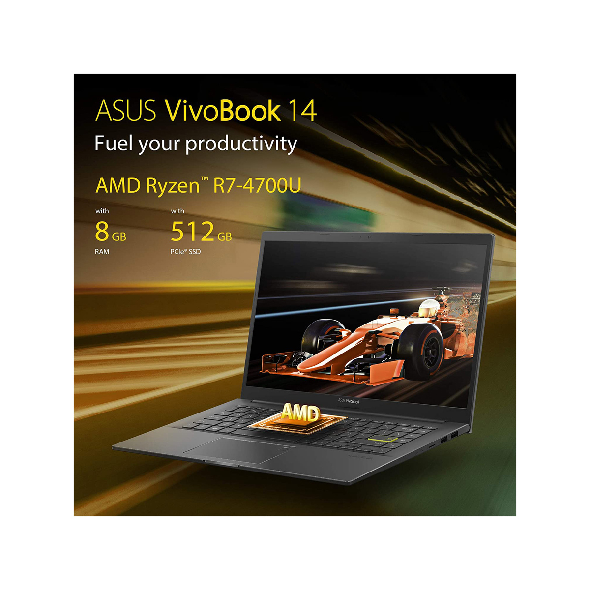 Asus VivoBook M413IA-EK735T,AMD Ryzen 7,8GB RAM,512GB SSD,14.0'FHD,Windows 10