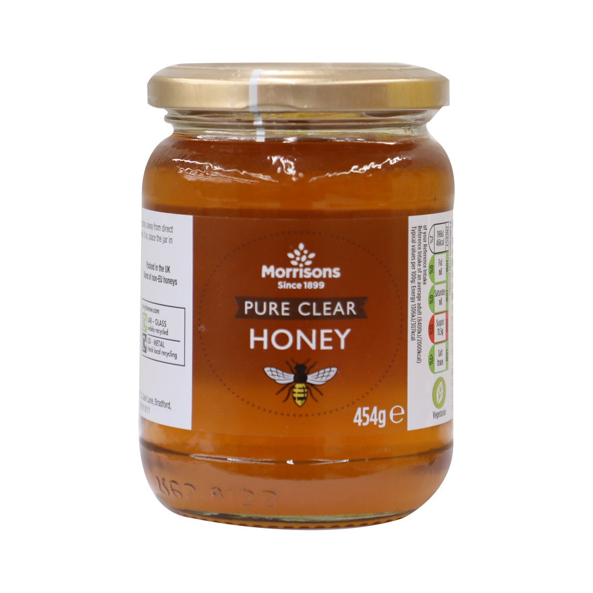 اشتري قم بشراء Morrisons Pure Clear Honey Glass 454g Online at Best Price من الموقع - من لولو هايبر ماركت Honey في السعودية