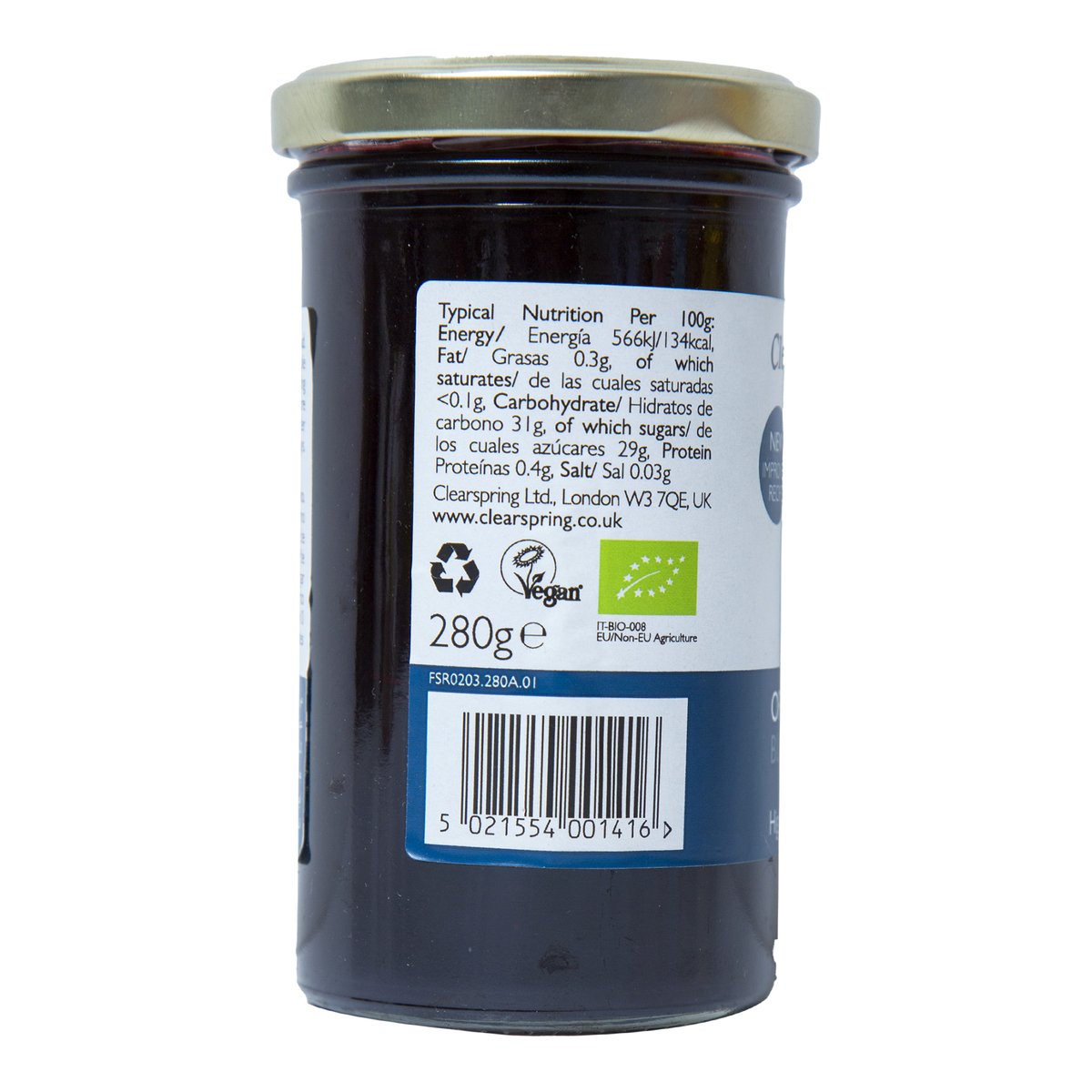 Clearspring Organic Blueberry Fruit Spread 280 g