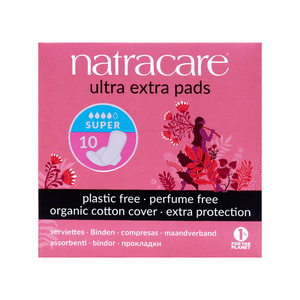 Natracare Ultra Extra Pads With Wings Super 10pcs
