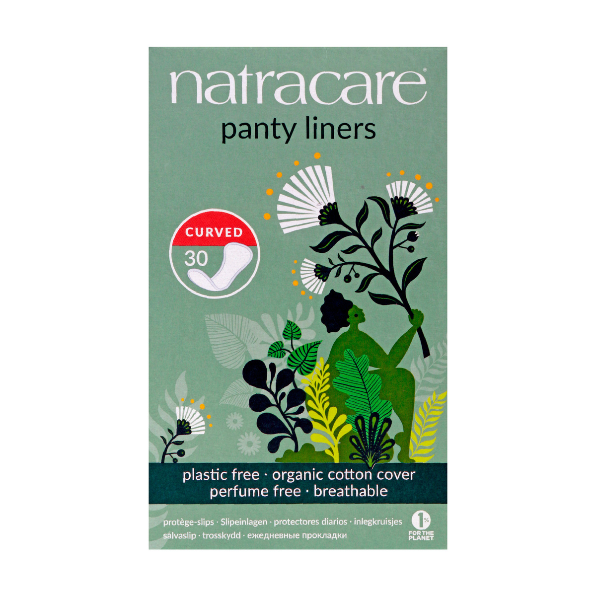 Natracare Panty Liners Curved 30pcs