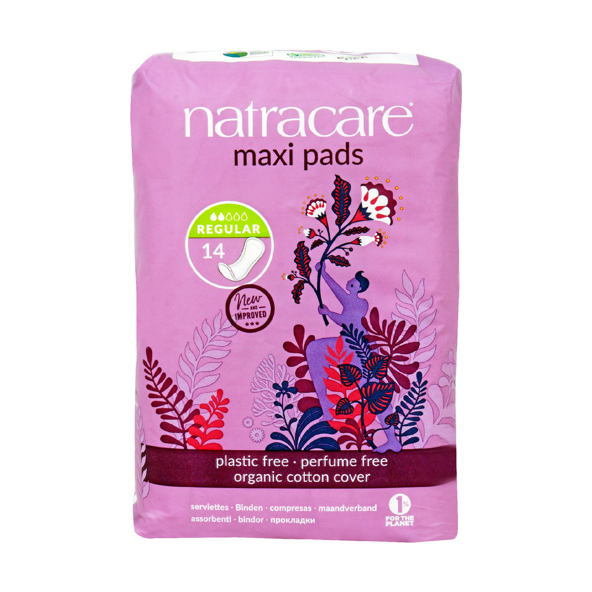 Natracare Organic Maxi Pads Regular 14pcs