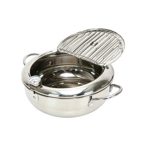 Chefline Stainless Steel Frying Pot With Thermometer 24cm 3.4Ltr 03B2