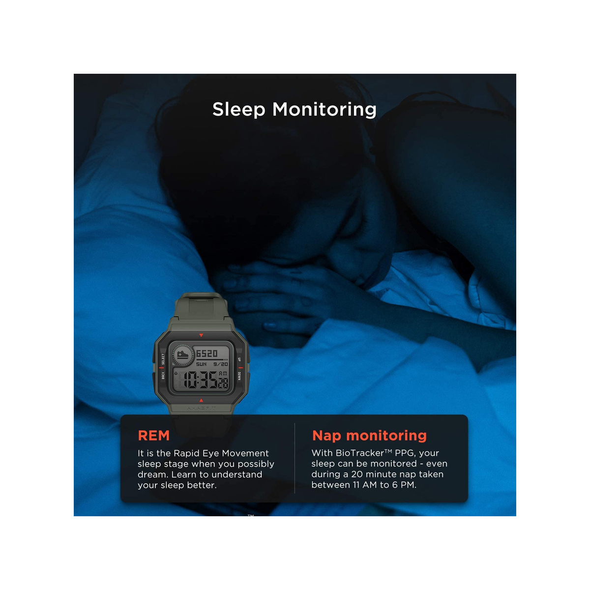 ساعة امازفيت نيو (A2001) الرياضية الذكية مزودة بمراقبة نبضات القلب والنوم - تصميم ريترو - اللون أخضر