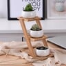 Maple Leaf 3pcs Flower Pot With Wooden Stand JL1010