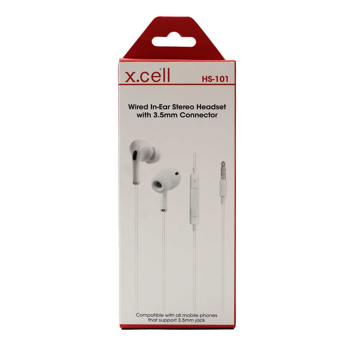 X.Cell Wired Mobile Headset HS101 White