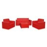 Design Plus PVC Sofa Set 5 Seater (3+1+1) SPR02 Red