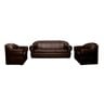 Design Plus PVC Sofa Set 5 Seater (3+1+1) SPR04 Brown