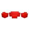 Design Plus PVC Sofa Set 5 Seater (3+1+1) SPR03 Red